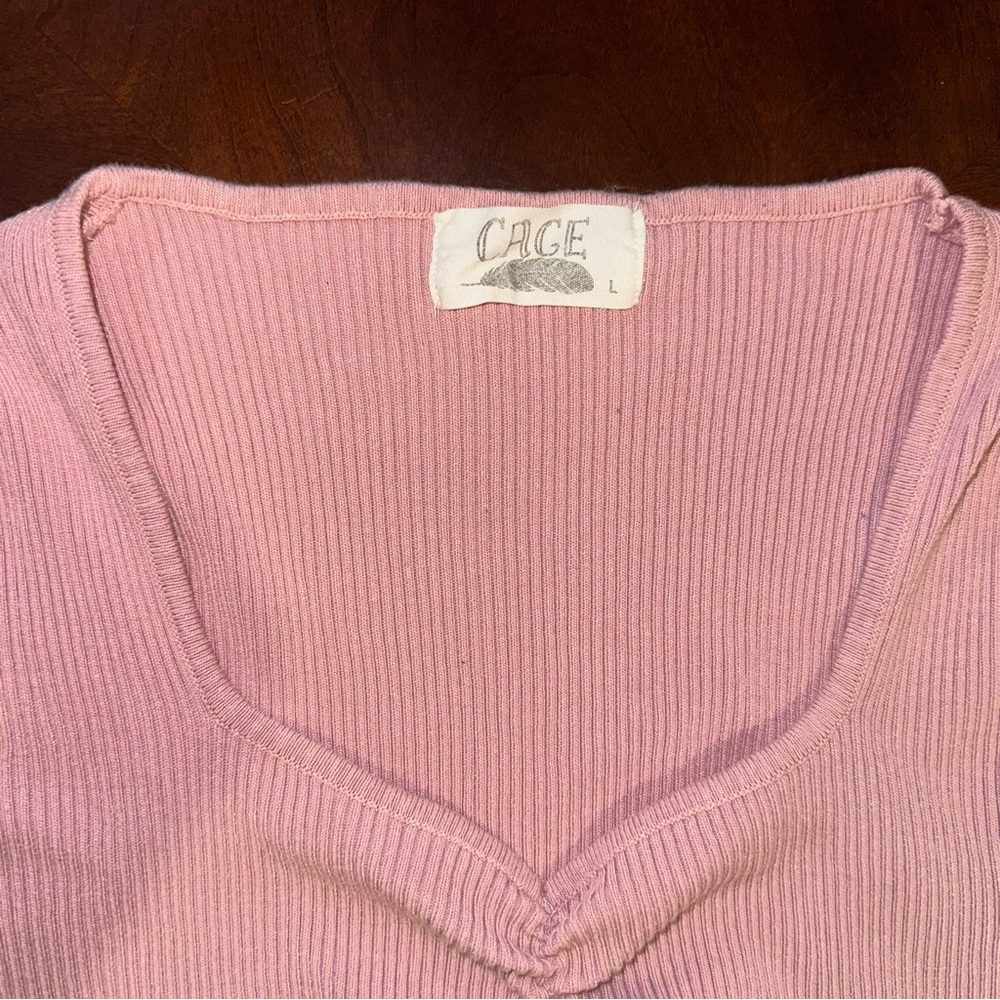 Cage Brand Long Sleeve: Pink Size Large - Picture 2 of 3